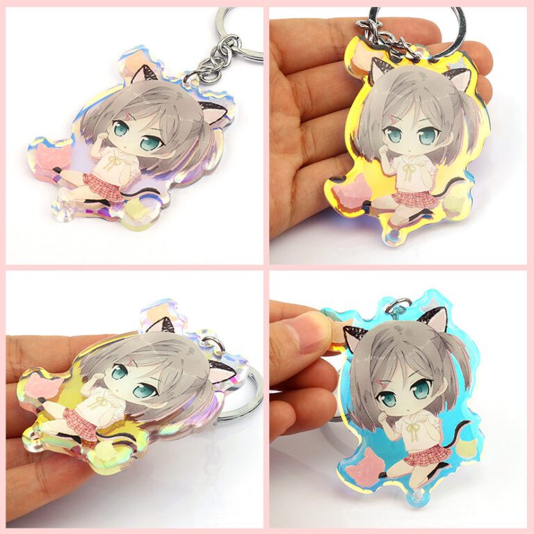 Vograce Acrylic keychain and Holographic stickers design guide