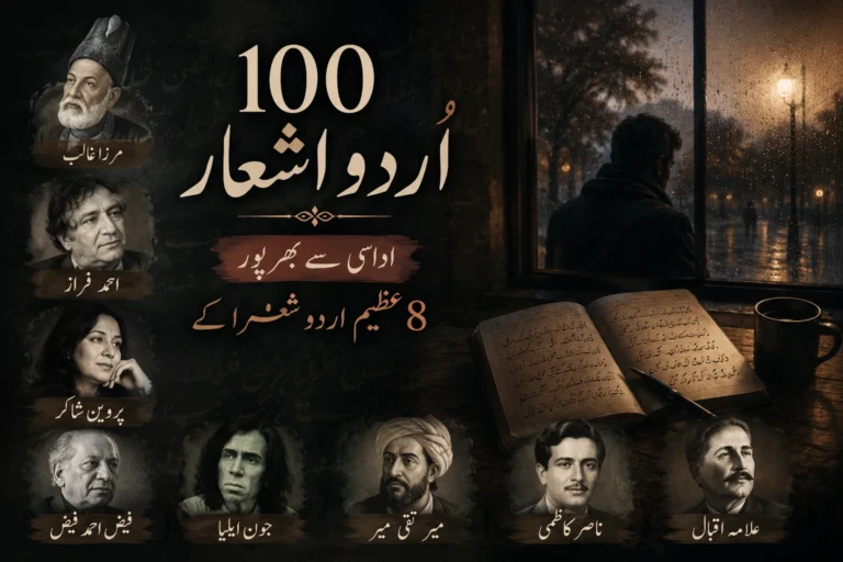 Sad Poetry in Urdu: 100+ 2 Lines Poetry with Poet Reference